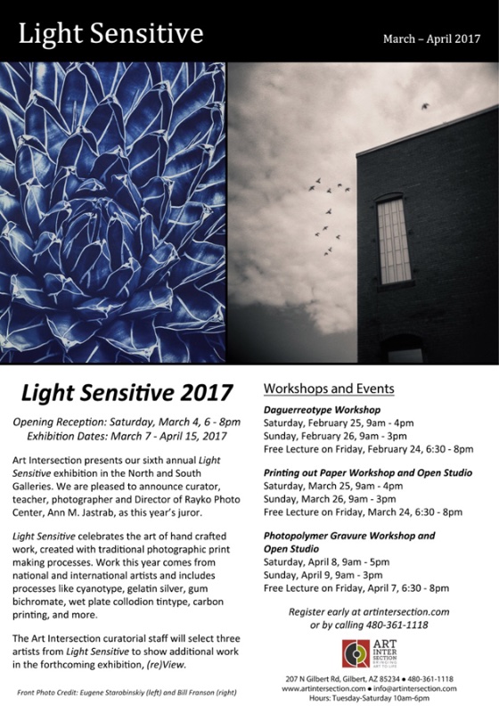 Light Sensitive exhibition - PR/Postcard